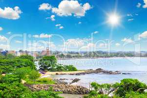 views of the port city on the ocean (Galle Sri Lanka)