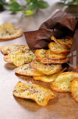 Homemade potato chips