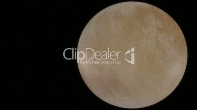 Europa Moon Rotation Timelapse and Jupiter Transit