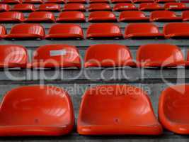 Sitzreihen im Stadion
