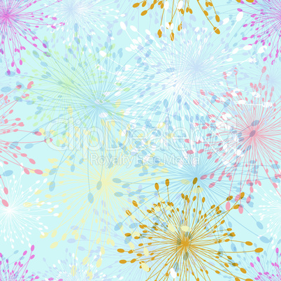 Seamless pattern dandelion flower vector. Abstract vintage. Floral illustration.