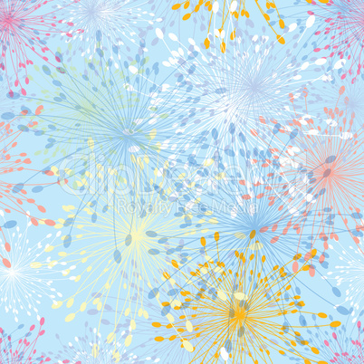 Seamless pattern of dandelion