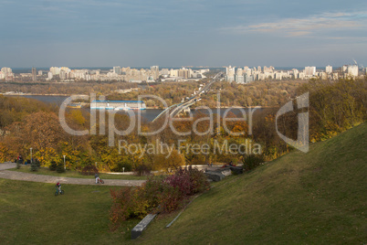 Beautiful view of Kiev river DniproUkraine photo