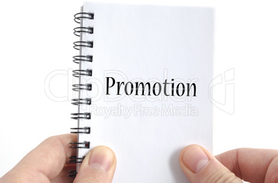 Promotion text concept