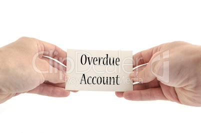 Overdue account text concept