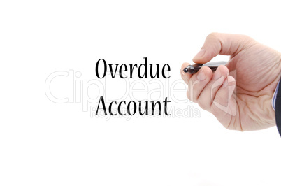 Overdue account text concept