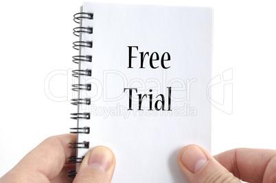 Free trial text concept