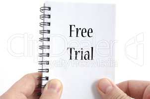 Free trial text concept