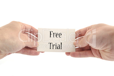 Free trial text concept