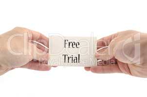 Free trial text concept