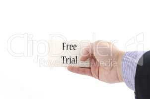 Free trial text concept