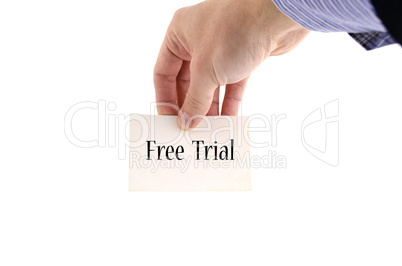 Free trial text concept