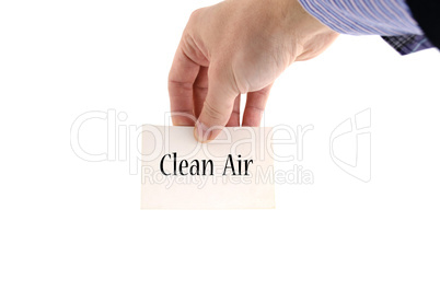Clean air text concept