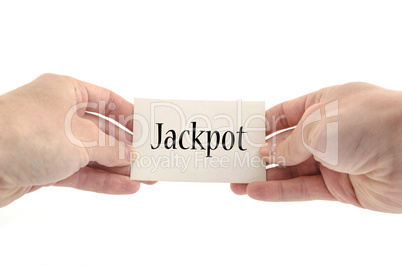 Jackpot text concept