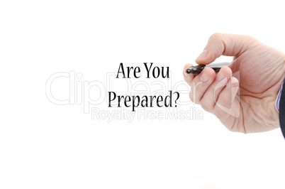 Are you prepared text concept