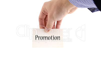 Promotion text concept
