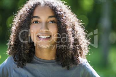 Beautiful Mixed Race African American Girl Teenager