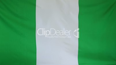 Flag of Nigeria in slow motion