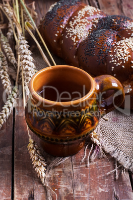 Rustic pastries and tea