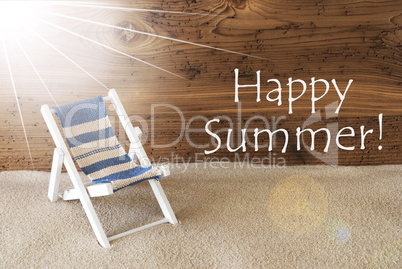 Sunny Greeting Card And Text Happy Summer