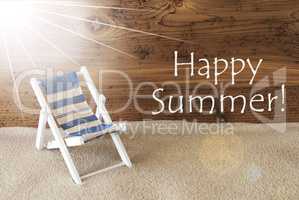 Sunny Greeting Card And Text Happy Summer