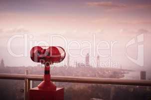 binoculars to view cityscapes