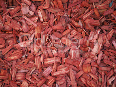 Red wood chip