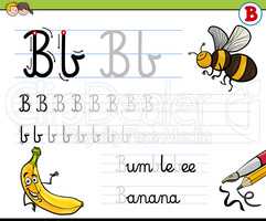 how to write letter b