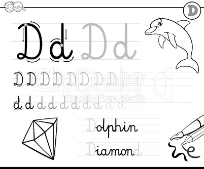 learn to write letter d