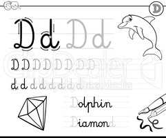 learn to write letter d