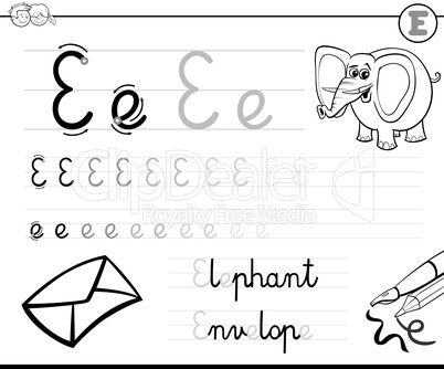learn to write letter e