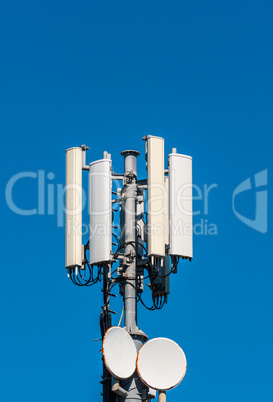 Cellular antenna on blue sky