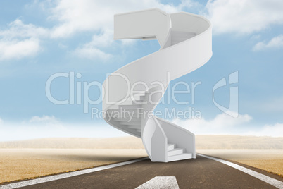 Composite image of image of isolated stairs