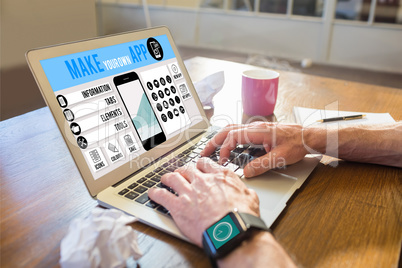 Composite image of make your own app smartphone
