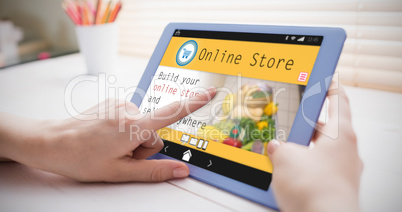 Composite image of screen of an online store