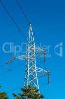 electricity pylon isolated