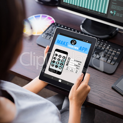 Composite image of make your own app smartphone