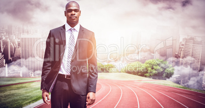 Composite image of portrait of a businessman