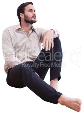 Man sitting on the floor