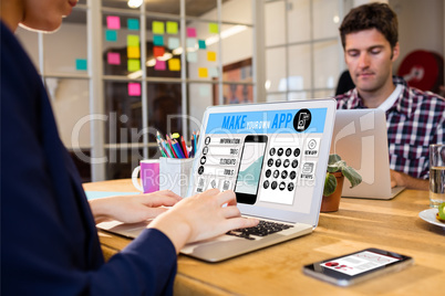 Composite image of make your own app smartphone