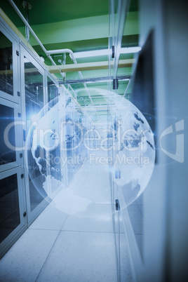 Composite image of image of a data center