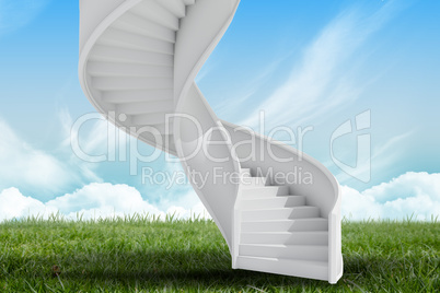 Composite image of image of isolated stairs