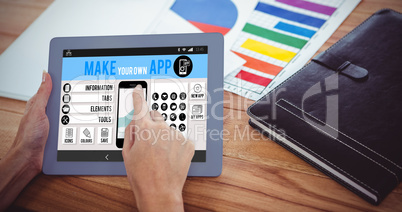 Composite image of make your own app smartphone