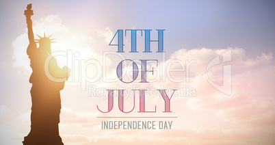 Composite image of independence day graphic