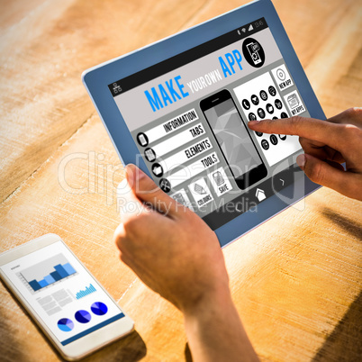 Composite image of make your own app smartphone