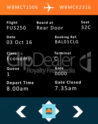 Digital boarding pass