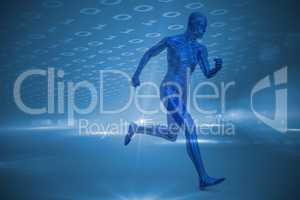 Composite image of blue character running