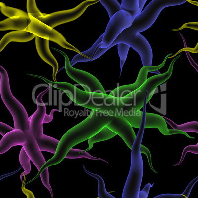 Molecule communication background illustration