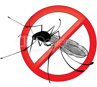 No mosquito gnat insect vector sign.
