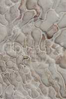 Natural travertine pools and terraces marble texture, Pamukkale, Turkey, cotton castle photo
